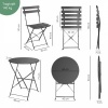 Afbeelding van KESSER® Bistroset 3-delig bistrotafel met 2 inklapbare stoelen set balkonmeubels klapmeubels tuinset