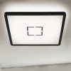 Afbeelding van Briloner Leuchten FREE - LED plafondlamp met achtergrondverlichting - 18 W - vierkant - wit-zwart