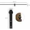 Afbeelding van HOMCOM Enkele schuifdeur set met looprail van staal voor houten deuren B81-034