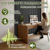 Afbeelding van TRESKO® 2 stuks akoestische houten panelen 120x60x2,1 cm incl. 4 kleerhaken | Zwart eiken 3D wandpan