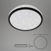 Afbeelding van Briloner Leuchten - LED-plafondlamp met sterrendecor, 10 Watt, 900 lumen, 4000K, wit-zwart