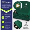 Afbeelding van tillvex® Afdekzeil met ringen, 10 spanrubbers, 15 m touw, waterdicht en scheurvast, premium pvc