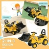 Afbeelding van HOMCOM kinder graafmachine met opbergvak, geel/zwart, 80 x 26,5 x 39 cm