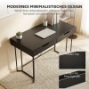 Afbeelding van Homcom Schrijfbureau van Spaanplaat en Metaal - 120x60x77 cm - Zwart