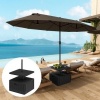 Afbeelding van Outsunny 3-in-1 Parasolstandaard 80 kg, vulbaar met planten, met wielen, zwart voor balkon