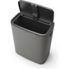 Afbeelding van Brabantia Bo Touch Bin Prullenbak - 60 liter - 1 vak - Mineraal Betongrijs