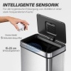 Afbeelding van HOMCOM Sensorafvalbak RVS 39L x 27B x 66H cm Zilver
