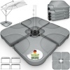 Afbeelding van Tillvex® Parasolstandaard 60 liter / 80 kg, 4-delig, weerbestendig, vulbaar met water of zand