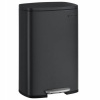 Afbeelding van SONGMICS 50L Zwarte Afvalbak met Pedaal en Soft-Close