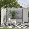 Afbeelding van Outsunny Polyester Zijpanelen voor Paviljoen Wit