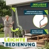 Afbeelding van tillvex® Verticale zonwering 200 x 250 cm, waterdicht, voor binnen en buiten, met handslinger