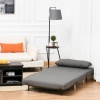 Afbeelding van HOMCOM eenpersoons slaapbank - 95x190x27,5 cm - grijs