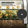 Afbeelding van Outsunny Verhoogde Plantenbak van Kunststof en Metaal - 100L x 49B x 136H cm - Zwart