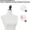Afbeelding van HOMCOM Vrouwelijke paspop van schuim en metaal, 38x38x168 cm, Wit