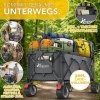 Afbeelding van TRESKO® Opvouwbare Bolderwagen 300L met Rem | Handwagen 150kg met Rubber Banden