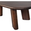 Afbeelding van WOOOD Roundly Salontafel - Mangohout - Walnoot - 40x110x60 cm