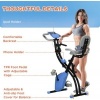 Afbeelding van HOMCOM Hometrainer van staal, ABS - 105L x 48B x 118H cm - Blauw en Zwart