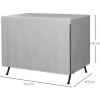 Afbeelding van Outsunny schommelbankhoes met trekkord - 215x155x150 cm - grijs