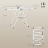 Afbeelding van Homcom Kledingdroogrek - Metaal, Kunststof - 156,5L x 61,5B x 97H cm - Wit