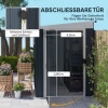 Afbeelding van Outsunny Stalen Tuinhuis 128L x 193B x 181H cm - Donkergrijs