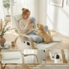 Afbeelding van HOMCOM Schommelstoel - Polyester - 106L x 67B x 92H cm - Crème wit