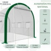 Afbeelding van Outsunny Foliekas 3,58 x 2,1 x 2,1 m met roldeur en raam voor tuin of balkon, wit staal
