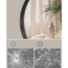 Afbeelding van SONGMICS Ronde Wandspiegel Ø 50 cm, Metalen Frame, Modern, Inktzwart voor Badkamer en Woonkamer