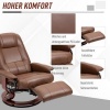 Afbeelding van HOMCOM Relaxstoel Kunstleer, Schuim - L78 x B87 x H100 cm - Bruin