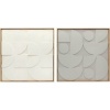 Afbeelding van Homcom Houten Wanddecoratie - EVA, MDF - 80L x 3,5B x 80H cm - Wit