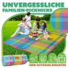 Afbeelding van KESSER® Picknickdeken, campingdeken, 200 x 200 cm, stranddeken met waterdichte onderkant, drielaags,