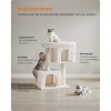 Afbeelding van Feandrea kattenkrabpaal 101 cm met 2 grotten voor katten