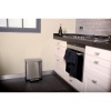 Afbeelding van EKO E-Cube 50L pedaalemmer - RVS en kunststof - Mat RVS prullenbak