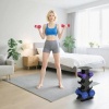 Afbeelding van SPORTNOW Halterset - Metaal en Kunststof - 21L x 14B x 42H cm - Paars, Roze, Blauw