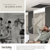 Afbeelding van tectake® Akoestische Wandpanelen - Set van 4 - 60 x 120 cm - Zwart Eiken - Geluidsisolatie