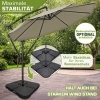 Afbeelding van Tillvex Parasol Ø 300 cm met zwengel, hoes en windbescherming - Waterdicht en UV-bestendig