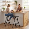 Afbeelding van Homcom Barkruk - MDF, staal - 34L x 30B x 70H cm - Zwart