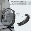 Afbeelding van Outsunny - Hangstoel met Kussen - Staal - Polyester - Grijs