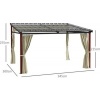 Afbeelding van Outsunny Pergola met zijwanden en schuin dak 84C-475V00