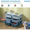 Afbeelding van HOMCOM - Speelgoedkast met afgeronde randen - 6 lades - Blauw