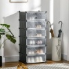 Afbeelding van HOMCOM - DIY Schoenenkast - Kunststof - Ijzer - Zwart en Wit