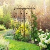 Afbeelding van Outsunny Tuinboog van staal - 50B x 181H cm - Zwart