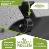 Afbeelding van tillvex® Parasolvoet GRAVIA met wielen en remmen | Vulbaar 37L / 56kg | Weer- en UV-bestendig