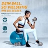 Afbeelding van TRESKO® anti-burst gymnastiekbal 85 cm (blauw) met luchtpomp, tot 300 kg, voor lengte vanaf 185 cm
