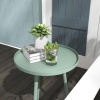 Afbeelding van Outsunny Ronde Beistelltisch voor Tuin, Weerbestendig, Ø40x50H cm, Geschikt voor Binnen en Buiten