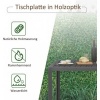 Afbeelding van Outsunny eettafel - tuintafel - aluminium, polyhout - 190x84,5x72 cm - zwart