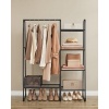Afbeelding van Furnstar Kledingrek - Wasrek met 5 Planken - Zwart Metalen Frame - 40 x 101,7 x 153,3 cm