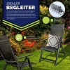 Afbeelding van tillvex® Tuinstoel Hoge Rug met Armleuningen & Neksteun | Inklapbare, Weerbestendige Campingstoel