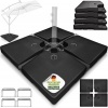 Afbeelding van Tillvex® parasolstandaard 90L / 120kg – 4-delig voor lantaarnpaal, vulbaar met water of zand