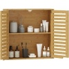 Afbeelding van HOMCOM Bamboe Wandkast 60x20x60cm Natuurlijk Hout