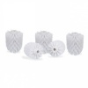 Afbeelding van Relaxdays vervangende toiletborstelkoppen, wit, set van 5, 12 mm draad, 8 x 8 x 9 cm